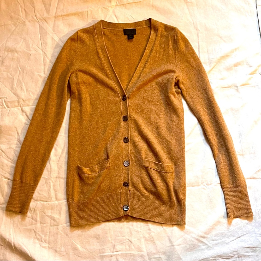 J. Crew Cashmere Camel Cardigan X-Small